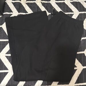 Pink black drawstring wide leg sweatpants